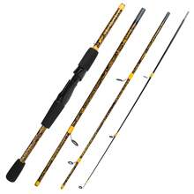 1 Set 4pcs Detachable Spinning Fishing Rod Kit, Portable Split Rod Design, Stable Long Cast, Suitable For Beginners Saltwater Freshwater Outdoor Fishing Gear - Yellow - View 8