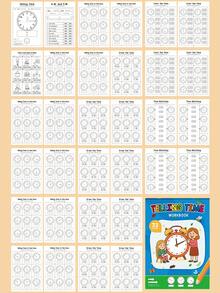 Time Cognition + Number 0-100 Tracing Pen Control Training Workbook Set: Learn Hours, Minutes, Seconds, Kindergarten Transition Math, Preschool Children Pen Control And Number Tracing Book - Multicolor - View 10