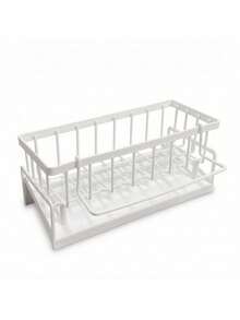 1pc Multifunctional Sink Drain Rack, Dish Sponge Holder, Kitchen Utensil Drain Rack, Sink Dishwasher Storage Rack, Upgraded Material. Kitchen Storage Rack, Sink Towel And Mat, Sink Storage Rack. - Multicolor - View 10