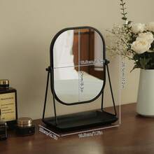 Vanity Mirror, Desktop Makeup Mirror, Metal European Vintage Style Desktop Vanity Mirror, Adjustable Stand High Definition Mirror, Bedroom Decor Ornament, Home Decor Mirror Student Dorm Portable Makeup Mirror, Suitable For Travel, Bedroom, Bathroom, Office, Vanity And Countertop, Makeup Tool, Back To School Season, Christmas Gift, Best Gift For Women - Multicolor - View 16