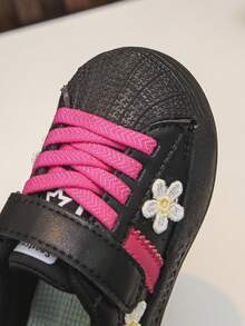 Black & White Infant Shell Toe Sports Shoes - Non-Slip Soft Sole - Hot Pink - View 7