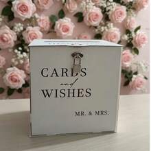 婚禮卡片收納盒 婚禮接待禮金卡盒 組裝式附鎖 婚禮信封卡片收納盒 - 1PC - 查看 5