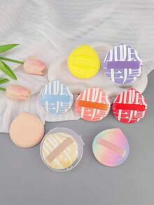 1/2/5/6/10pcs Hydrophilic Polyurethane Makeup Sponge Set, Soft Cotton Powder Puff, Suitable For Face, Foundation And Concealer Blending, Dry And Wet Dual-Use Multi-Function, Suitable For Men And Women/Portable Makeup Storage Bag With Mirror, Comb, Nail Polish, Concealer, Mascara, Blush, Full Set Of Makeup Tablets, National Day Cosmetics - Multicolor - View 1