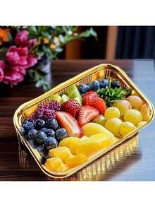 10/15 buah Wadah Penyimpanan Makanan Persegi Panjang Aneka Warna dengan Tutup Transparan, Kapasitas Besar, Anti Bocor, Dapat Ditumpuk, Cocok untuk Papan Keju, Makanan Pembuka, Piring Buah dan Sayuran, Kotak Bawa Pulang, Sempurna untuk Makan Malam, Ulang Tahun dan Hari Raya, Pertemuan Keluarga, Pesta Halloween, Pesta Natal - MultiWarna - View 3