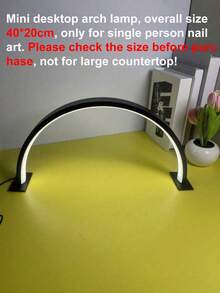 1pc Crescent-Shaped Metal LED Nail Curing Lamp, Nail Lighting, USB Powered, 3-Color Dimming, Portable & Practical, Suitable For Nail Art, Eyelash Extension, Tattoo Lighting, Fashion Design, Nail Lighting, Modern Stylish Desk Lamp Gift - Multicolor - View 7
