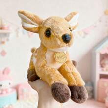 1pc Realistic Prone Position Deer Plush Doll, Soft Comfortable 3D Prone Deer Doll, Valentine's Day Surprise Gift For Best Friend/Girlfriend, Children's Hug Pillow, Zoo Souvenir Plush Doll, Birthday Gift, Christmas, Halloween - Multicolor - View 8