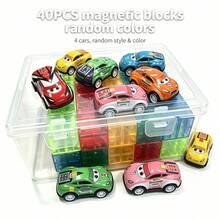 2.5cm Magnetic Stacking Cubes, Small Car Toy; Suitable For Children, Sensory And Montessori Educational Toys Large Magnetic Building Blocks, Magnetic Stacking Cubes, Suitable For Children, Sensory And Montessori Toys, Suitable For 3 Years Old Boys And Girls (Random Color) 2.5 - Multicolor - View 3