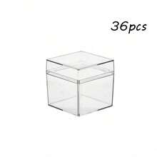 20pcs Transparent Lid Gift Boxes, Matching Gift Packaging Empty Boxes, Square Storage Jewelry Display Boxes, Multi-Functional Jewelry Storage Boxes Suitable For Accessories, Food And Candy Home Display - 5*5*5cm - View 19
