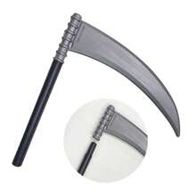 1pc Halloween Grim Reaper Scythe Prop, Giant Scythe Costume Accessory For Adults, Suitable For Cosplay, Performance And Horror Theme Party Decoration - Sickle Style - View 6