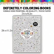 5000+ Doodle Tracing & Coloring Book, 28.45*20.83cm Large Format, Single-Sided Thick Paper, Ink-Resistant, Massive Collection Of Cute Doodle Patterns, Combines Line Tracing & Coloring,Enhancing Creativity, Beautifully Designed - Single Piece - View 6