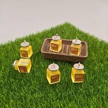 5/10pcs Cartoon Cute Resin Simulated Honey Jam Bottle Pendant, Yellow Honey Jam Square Bottle Design, Suitable For DIY Jewelry Making, Perfect For Party Accessories, Earrings, Necklaces, Bag Charms - Yellow Honey Jar Pendant - View 4