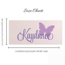 Personalized Butterfly Monogram Name Wall Decal Self Adhesive Sticker Room Decor(Sticker Only) - Multicolor - View 3