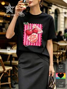 Women T-Shirts - 黑色 - 查看 3