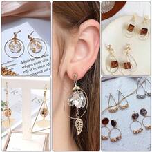 QIAO DIY Earring-Making Kit, Including Hoop, Teardrop, And Triangle Earring Settings, Ear Hooks, And Ear Backs, Suitable For Handmade Jewelry Crafting. - Multicolor - View 2