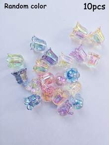 10 buah 15*16mm Akrilik Transparan UV Bunga Lily of the Valley untuk Gantungan Kunci Tali Rambut DIY, Rantai Ponsel, Aksesoris Perhiasan - Bunga bakung tembus cahaya - View 6