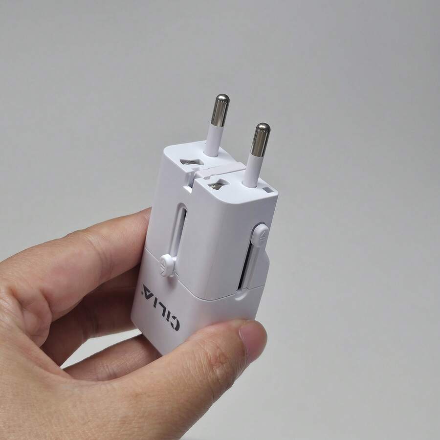 Worldwide Travel Essentials, Portable Universal International Plug Adapter, Global Wall Charger Fits 200+ Countries With US/EU/UK/AU Outlets, 2500W Compact Travel Power Plug - EU F Type Plug(220-240V) - View 1