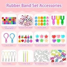 40-Grid Rainbow Rubber Band DIY Weaving Set, Handmade Material Kit For Bracelets - Multicolor - View 2