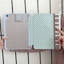 薄荷綠波點鋼琴鍵印花平板保護殼，附筆槽，相容 iPad 10代 Smart Cover/11(A16 2025)/相容 Galaxy S9/S7/S10+/相容 /相容 - 彩色 - 查看 4