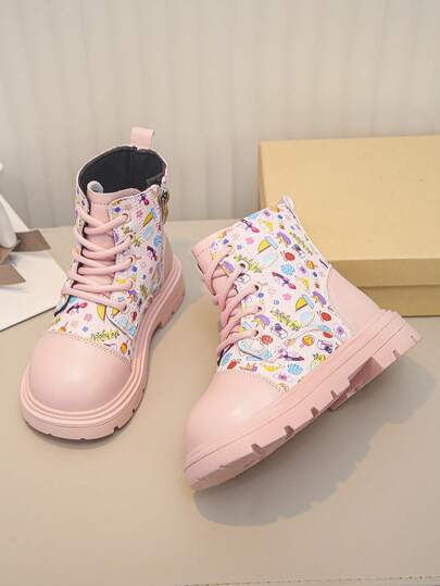 1 Pair Unisex Kids Cute Fashion Elastic PU Boots, Warm Autumn/Winter School Outdoor Boots, Casual Boots For Infants And Toddlers, All-Season Boots