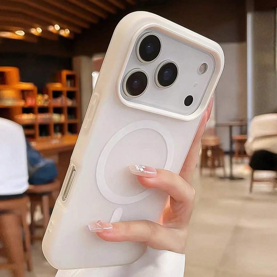 Fresh Candy Color Jelly 2-In-1 Magnetic Phone Case Compatible With Iphone 18 Pro Max 18 Pro, Matte Feel Anti-Drop Hard Shell Compatible With Iphone 16e 17e 17 Pro Max 15 14 13 11 16 Pro Max 12 - White - View 1