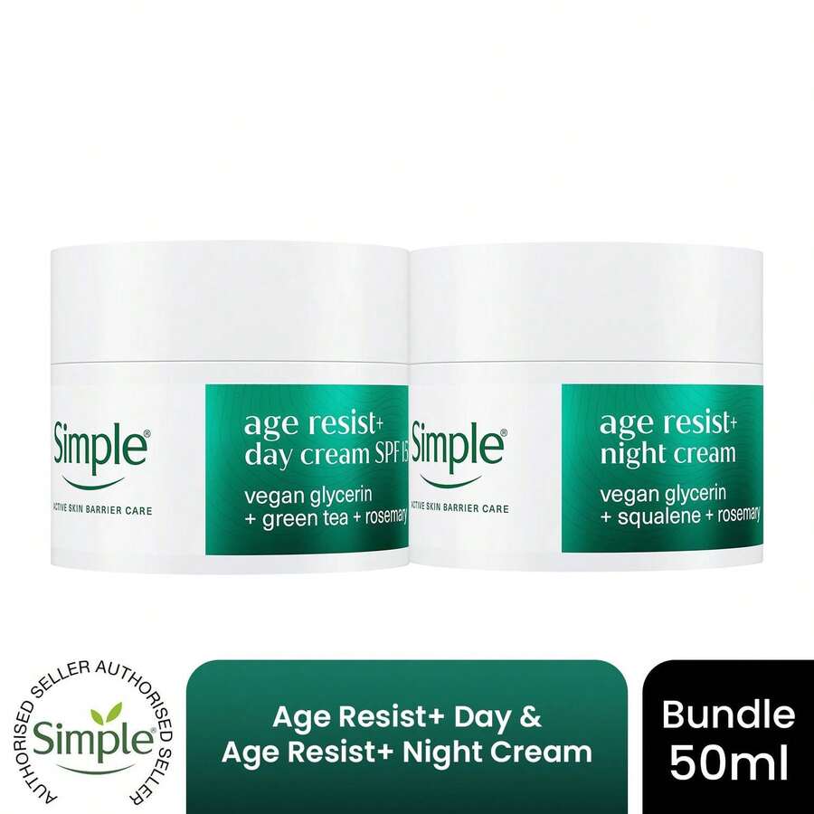Simple Age Resist+ Day & Night Cream Set With SPF15 2x50ml - Aloe Vera - View 1