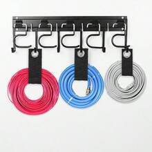 Metal Garage Organizer Wall Mount, 4 Pack Garden Organizer With Extension Cord Straps, Garage Organization Hooks And Hangers Shed, Yard Storage, Wall Holder Hanging Broom Mop - Multicolor - View 3
