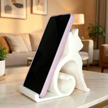Cat Phone Stand, Suitable For All Phones And Tablets, For Bed, Office, Car Use, Cute Cat Design, Hands-Free Video Calling, Must-Have For Pet Lovers, Fun Cat Shaped Phone Holder - Multiple Styles - View 3