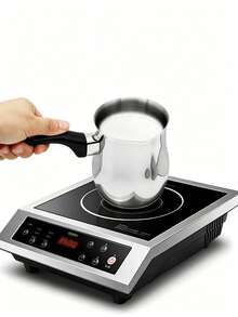 Stainless Steel Milk Pot Non-Slip Handle Small Saucepan, Multi Size Pour Spout Coffee Milk Warmer For Stovetop Induction Cooker, Portable Turkish Coffee Pot For Home Kitchen Heating Milk Chocolate - Multicolor - View 3