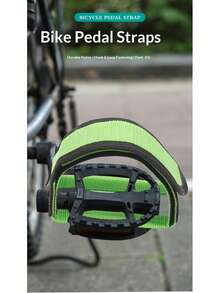 4 Colors Nylon Anti-Slip Bicycle Pedal Strap, Adjustable Fixed Tooth Bicycle Pedal Strap, Outdoor Cycling Accessories - Multicolor - View 3