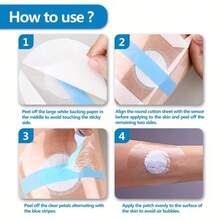 1 Set (10/20/30/40/50/100pcs) Freestyle Libre Sports Sensor Patches, Breathable Waterproof Adhesive Patches, Suitable For Climbing, Running And Other Sports, Sweat-Proof, Can Fix And Protect, Suitable For Gym Use - Clear - View 2