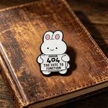 1Pc Cute 404 Error Animal Enamel Pin Funny Cartoon Black Cat Bunny Duck Brooches For Programmers Backpack Clothes Decor Daily Jewelry Gift - Multicolor - View 5
