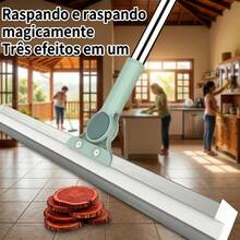 Vassoura Mágica De Silicone Rodo Limpador De Vidros E Pisos Banheiro Cozinha - A - Visão 2
