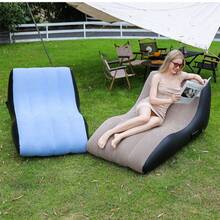 Inflatable Deck Chair, Inflatable Lounge Chair, Beach Inflatable Sofa Chair, Slouchy Sofa, Suitable For Indoor Living Room, Bedroom, Outdoor Travel, Camping, Picnic - Multicolor - View 10
