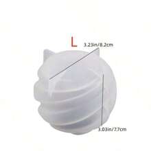 SILIKE LUFEI 1件/3件 矽膠模具 3D螺旋球樹脂蠟燭模 幾何肥皂蠟矽膠模 DIY香氛手工模具，居家婚禮宴會裝飾 - 白色 - 查看 10