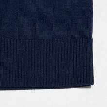 Adidas Men's Spring/Summer Vintage Knit Comfortable Sports Casual Stand Collar Half-Placket Short Sleeve T-Shirt IZ3183 - Deep Indigo - View 4