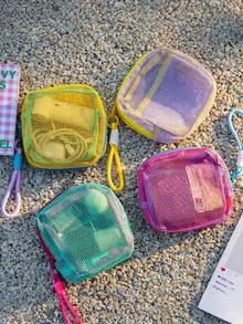 Candy-Colored Women's Multipurpose Cosmetic Bag, Card Holder, Coin Purse, Jewelry Pouch, Suitable For Everyday Use, Travel, Outings, No Strap Included - Multicolor - View 11