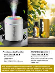 The Silent Car Fragrance Diffuser Is A Must-Have For Your Car. This Portable Car Humidifier Is Equipped With LED Mood Lighting, Available In Black And White. It Uses Ultrasonic Atomization Technology, Can Automatically Shut Off, And Allows You To Add Essential Oils. Suitable For Cars, Offices, Bedrooms, And Various Environments. - Black and White - View 16