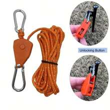 1/2/4 buah, Tali Pengikat Tenda Kemah Katrol Logam 4M, Dengan Tali Serut dan Pengait yang Dapat Diatur, Tali Katrol Kanopi Tahan Angin, Tali Elastis Reflektif yang Praktis, Cocok untuk Aksesoris Kemah, Aksesoris Tenda, Aktivitas Luar Ruangan, Mendaki, Trekking, dan Berkemah - Satu ukuran cocok untuk semua. - View 11