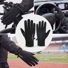 Winter Warm Gloves Unisex, Touchscreen Finger Design, Suitable For Cold Weather, Ideal For Hiking, Driving, Camping, Cycling And Running - Fleece-lined Cycling - View 7