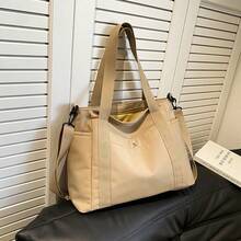 1pc Women's Nylon Shoulder Bag, Large Capacity Daily Tote Bag With Detachable Shoulder Strap, Zipper Closure And Multiple Pockets, Machine Washable (Multiple Colors Available) | Fashion Casual Bag, Best Gift For Mother, Girlfriend - View 9