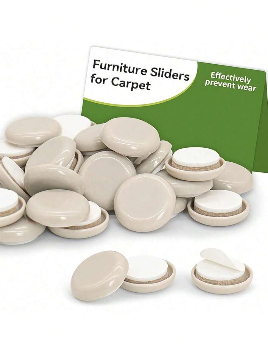8/16pcs Carpet Furniture Sliders, Furniture Moving Sliders Chair Leg Floor Protectors - Easily Move Your Furniture.