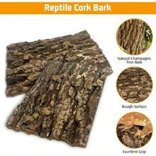 Natural Reptile Cork Bark Bedding Bearded Climbing Wall 6PCS Cork Wood Terrarium Background Decor Crested Gecko Accessories Snake Chameleon Tortoise - 6Pcs-(5.91" * 5.91") - View 3