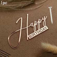 3件/1件 生日蛋糕裝飾鏡面壓克力字母蛋糕插牌 生日派對用品 - 多色 - 查看 18