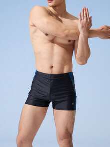 361degree 361° Men's Square Leg Swim Trunks With Drawstring Waist, Fits Multiple Waist Sizes Black - Black - View 4