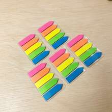 5pcs Colorful Fluorescent Index Tabs Cartoon Animal Letter Number Page Divider PET Writable Sticky Notes Notebook Classification Labels Bookmark Indicator Stickers Student Stationery Back To School Essentials - one-size - View 14