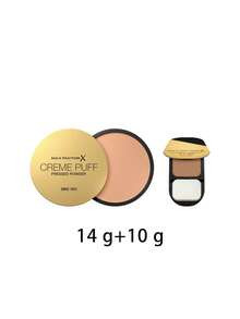 Max Factor [حزمة] بودرة كريم بوف مضغوطة 81 بشرة فاتحة جداً 14 جرام + كريم أساس مضغوط فيسفينيتي 007 برونزي 10 جرام - 81 عادل حقًا + 007 برونزي - مشاهدة 2