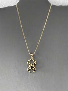 1pc Beautiful Zirconia Necklace Pendant Women's Halloween Jewelry - Gold+Black - View 3