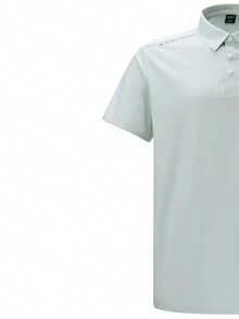 CAMEL CROWN 男士戶外運動 POLO T恤短袖上衣，舒適透氣快乾，適合春夏全年穿著 - 縹緲藍 - 查看 5