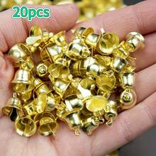 10/20/30pcs Mini Gold Bells - Christmas Decor, Wreaths And Holiday Decorations, Open Bell Shape, Metal Christmas Bell Pendants, Suitable For Christmas Tree Decoration, Party Decor, Wedding, Percussion Instruments, DIY Crafts And Party Favors - one-size - View 11