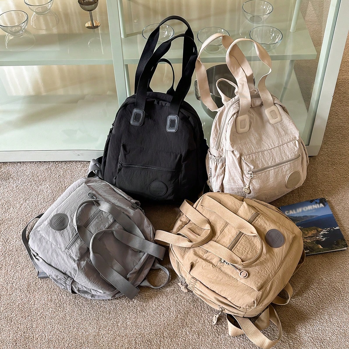 Travel Backpack Shoulder Bag Handbag Shoulder Bag Laptop Bag Couple Bag Women's Bag Dry-Wet Separation Casual Solid Color Travel Backpack Couple Valentine's Day Luggage Bag Functional Large Capacity Multi-Pocket Portable Holiday Essential Travel Vacation Sports Fitness School Nylon Business Laptop B
